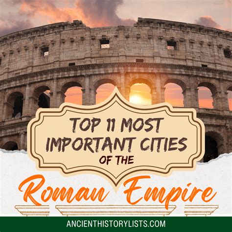 Top 11 Most Important Cities of the Roman Empire .